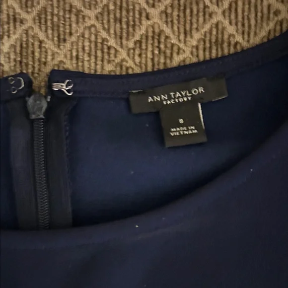 Ann Taylor Factory Navy Dress size 8 with Button Accents - Picture 2 of 5